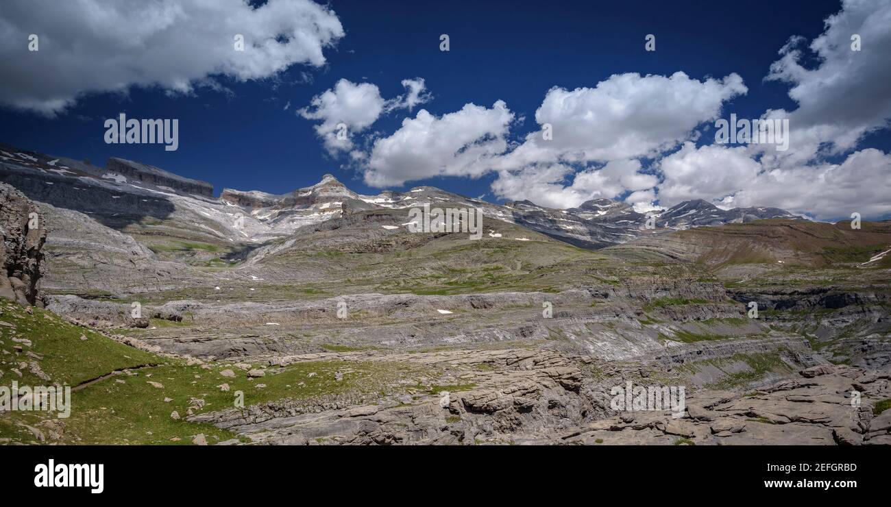 Faja de las Flores (Nationalpark Ordesa und Monte Perdido, Aragon, Pyrenäen, Spanien) ESP: Faja de las Flores, Parque Nacional de Ordesa y Monte Perdido (Aragon) Stockfoto