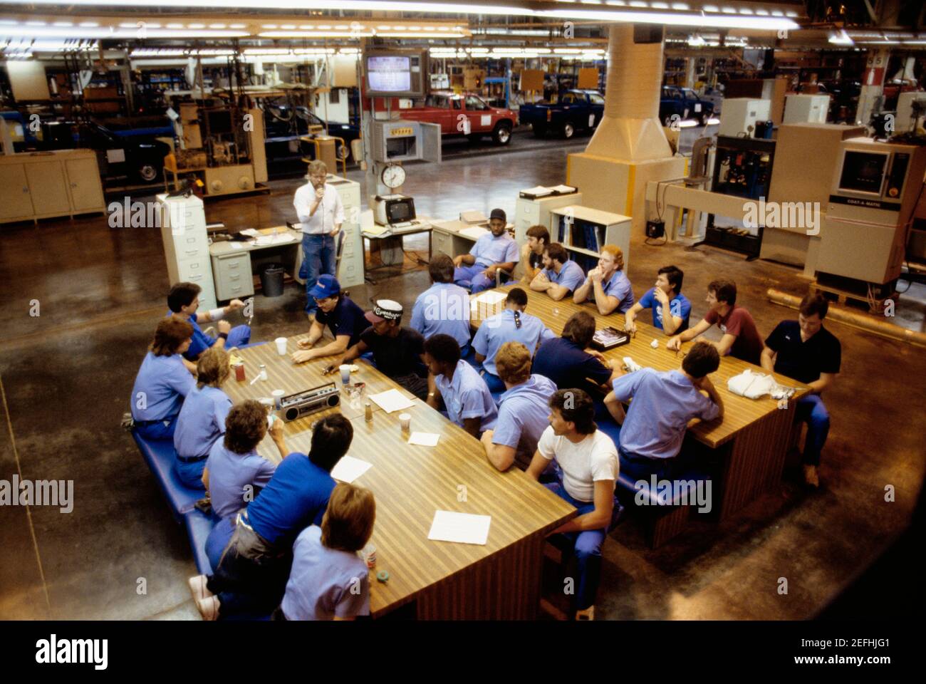 Gruppe von Menschen in einem Treffen in einer Industrie, Smyrna, Georgia, USA Stockfoto