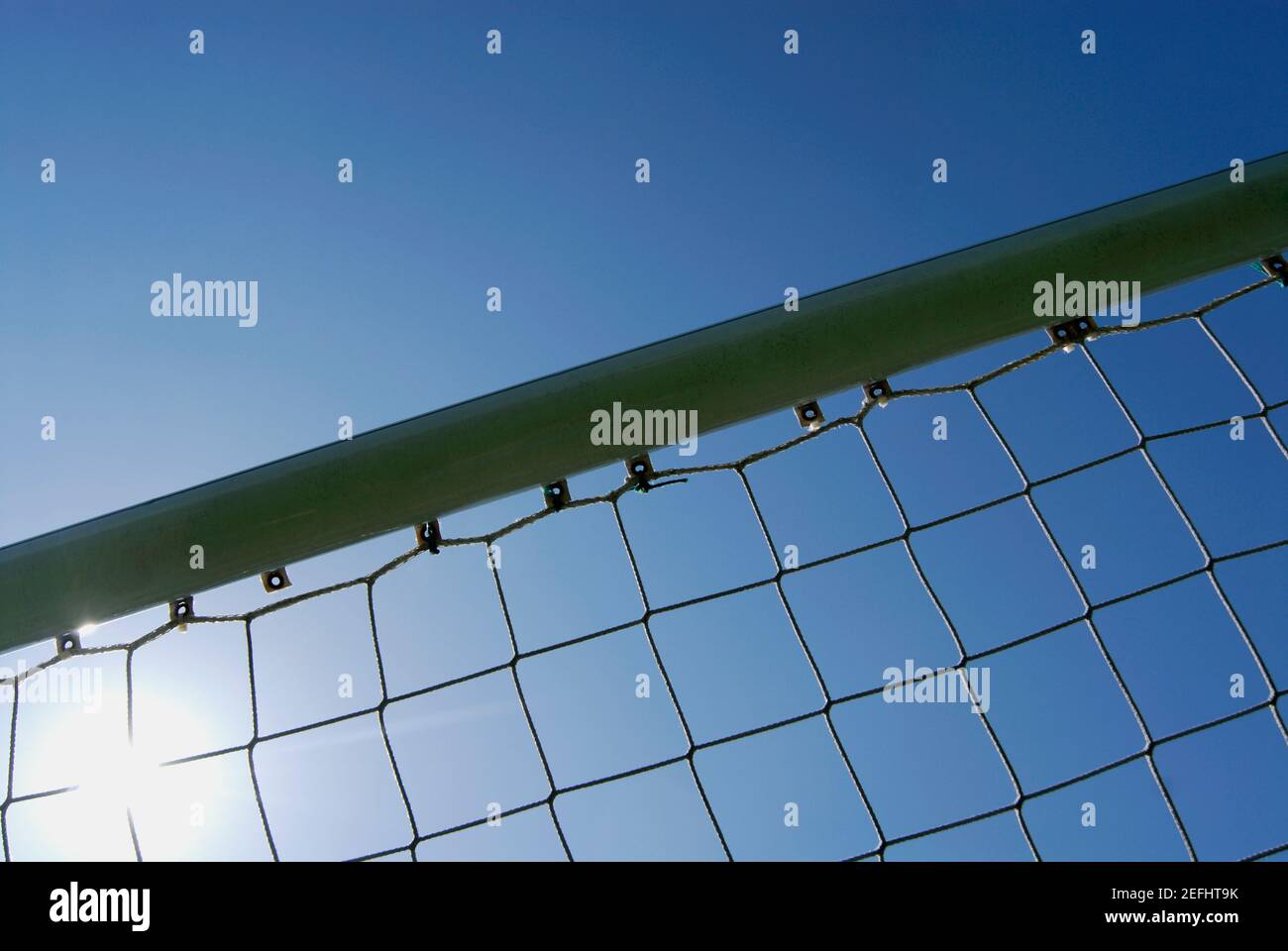 Low-Angle-Ansicht eines Torpfosten Stockfoto