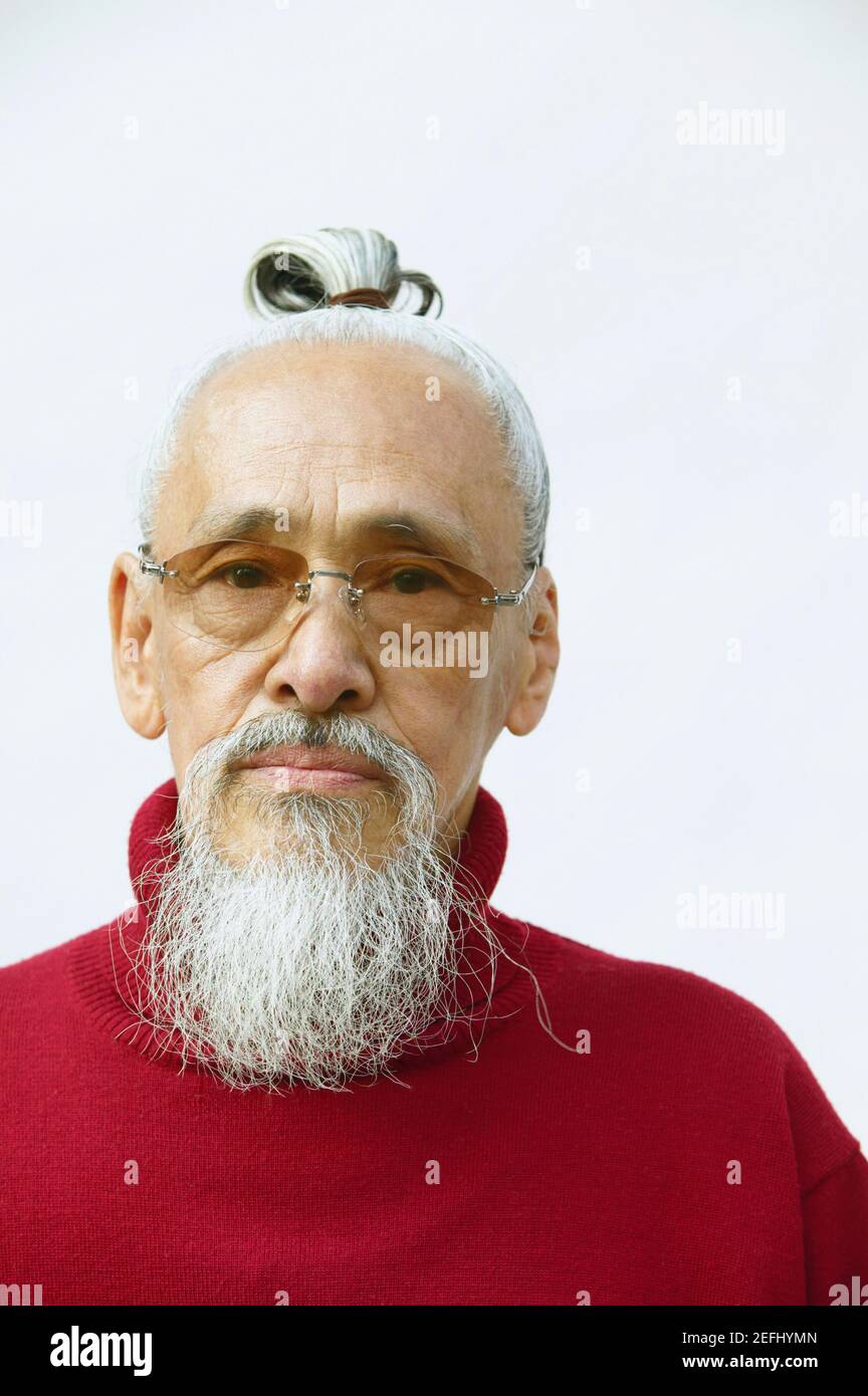 Porträt eines älteren Mannes tragen Brillen Stockfoto