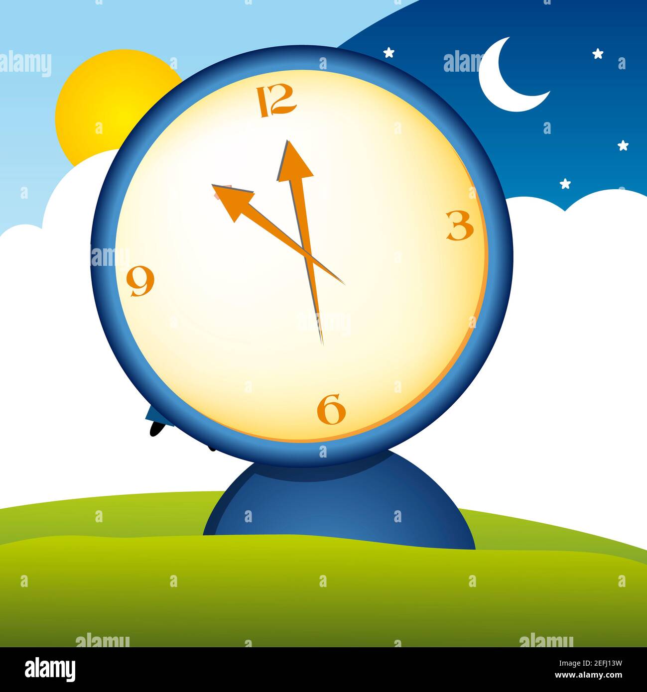 Nahaufnahme einer Uhr Stockfoto