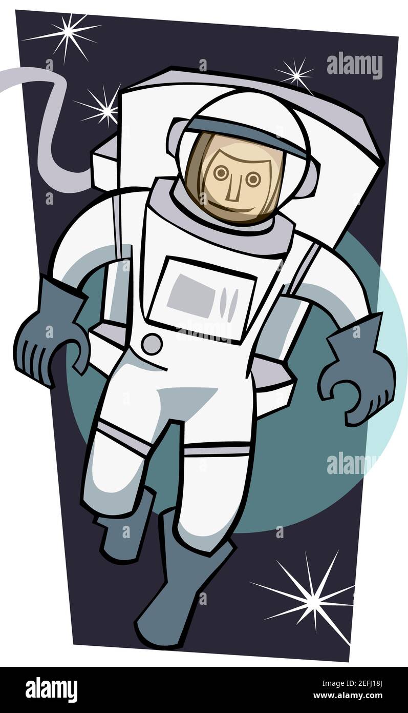 Porträt eines Astronauten Stockfoto