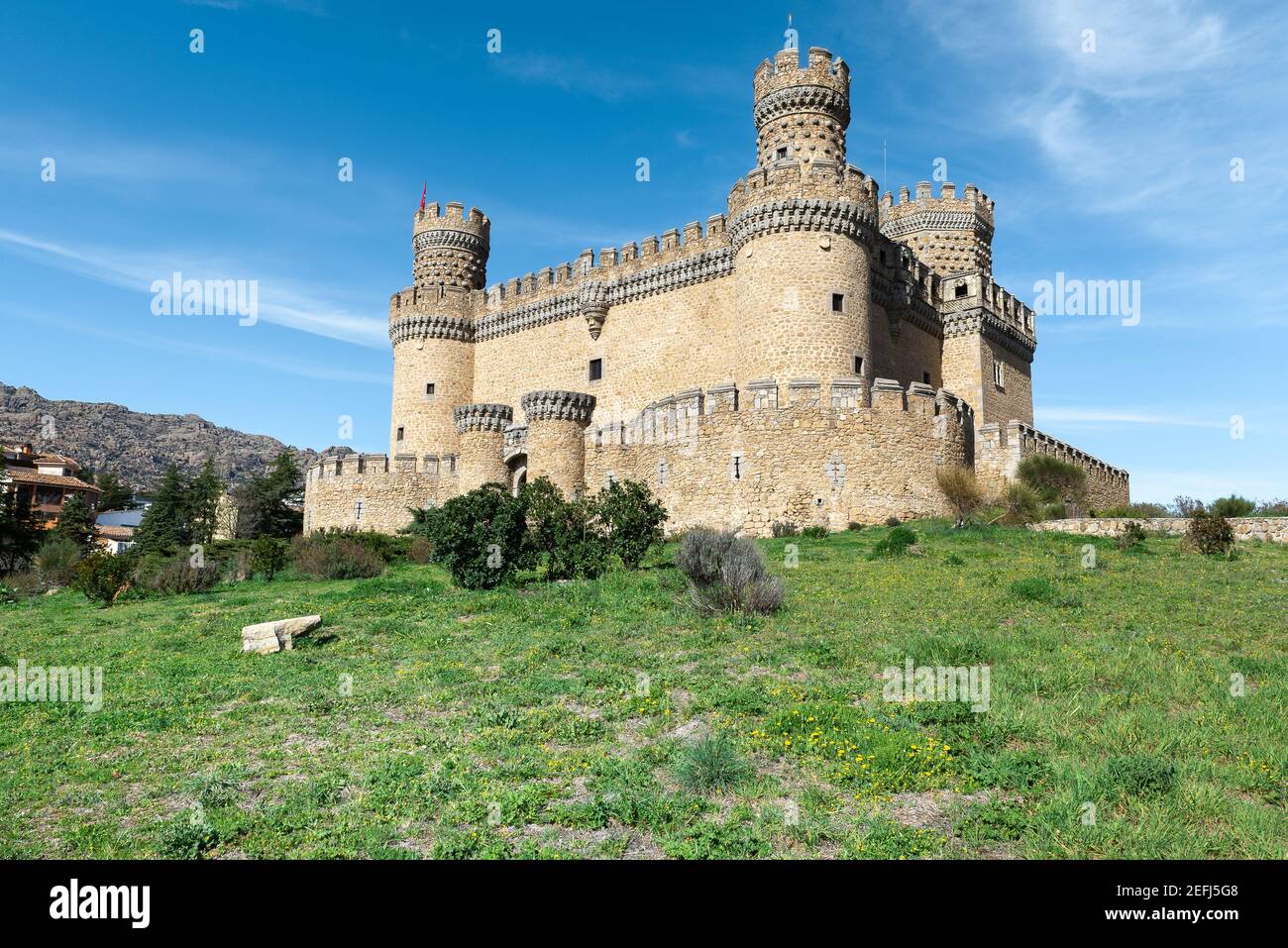 Neue Burg von Manzanares el Real, Madrid, Spanien Stockfoto