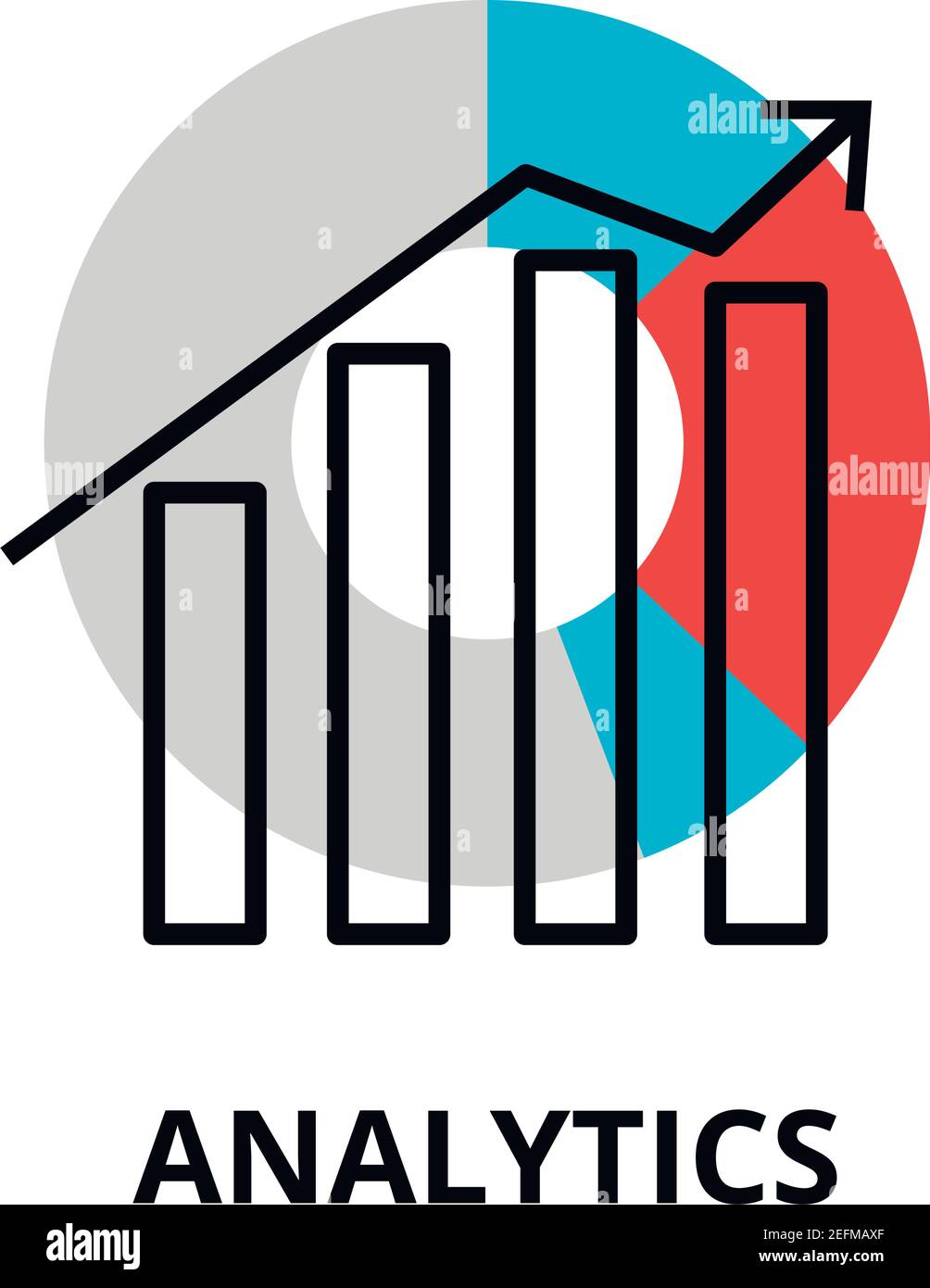 Moderne flach editierbare Linie Design Vektor Illustration, Analytics-Symbol, für Grafik-und Web-Design Stock Vektor