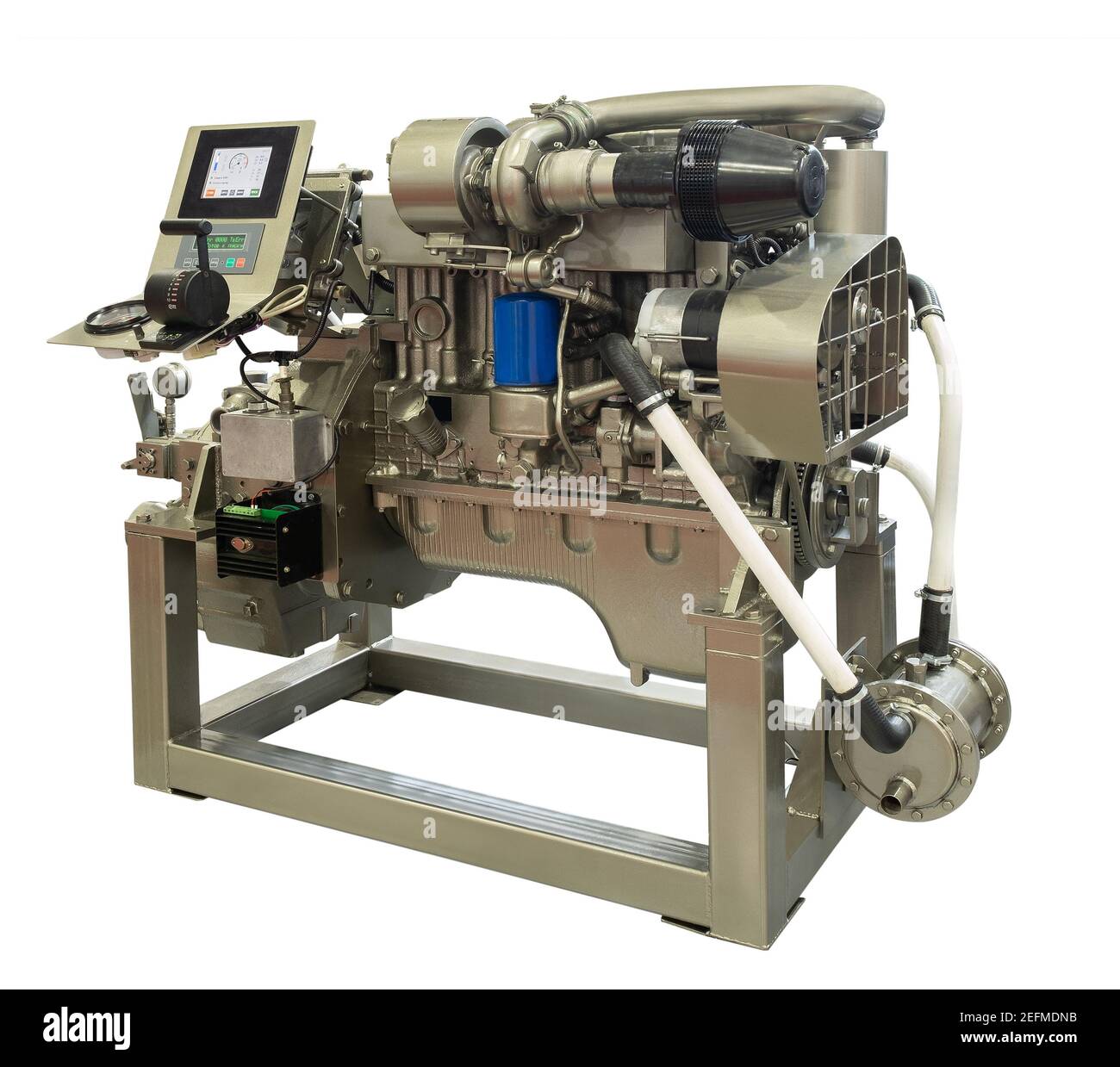 Generator. Diesel- und industriellen elektrischen Generator. auf weißem Hintergrund Stockfoto