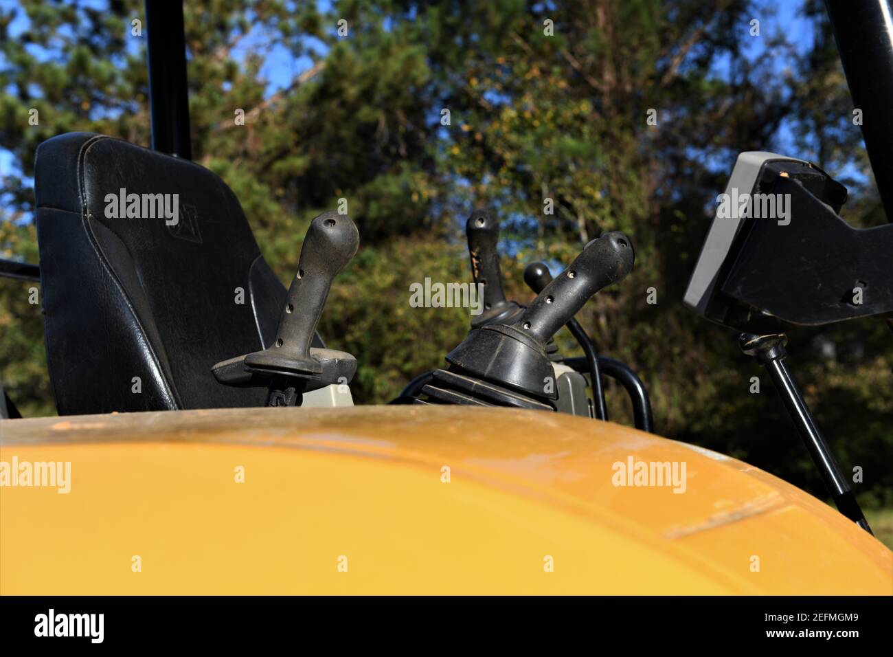 Caterpillar-Trackhoe. Stockfoto