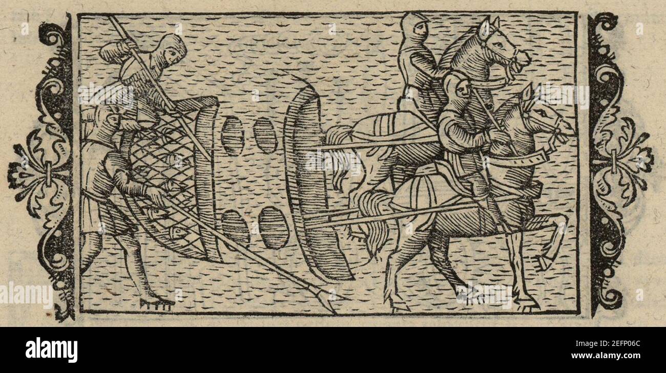 Olaus Magnus - auf Eisfischen. Stockfoto