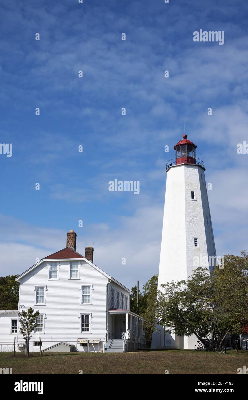 Sandy Hook Leuchtturm. New Jersey. Stockfoto