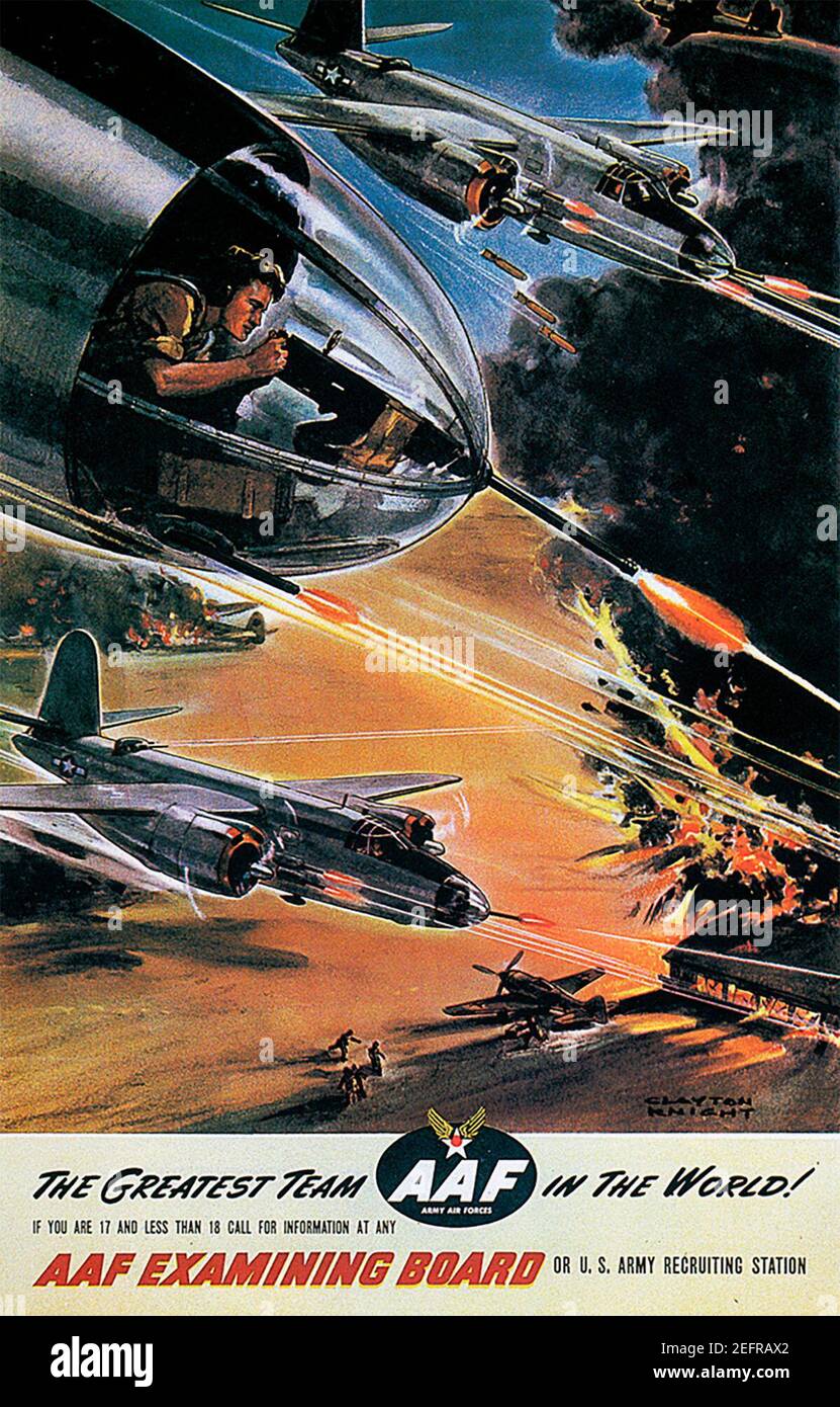 Rekrutierungsplakat, United States Army Air Forces, World war II, 1944 Stockfoto