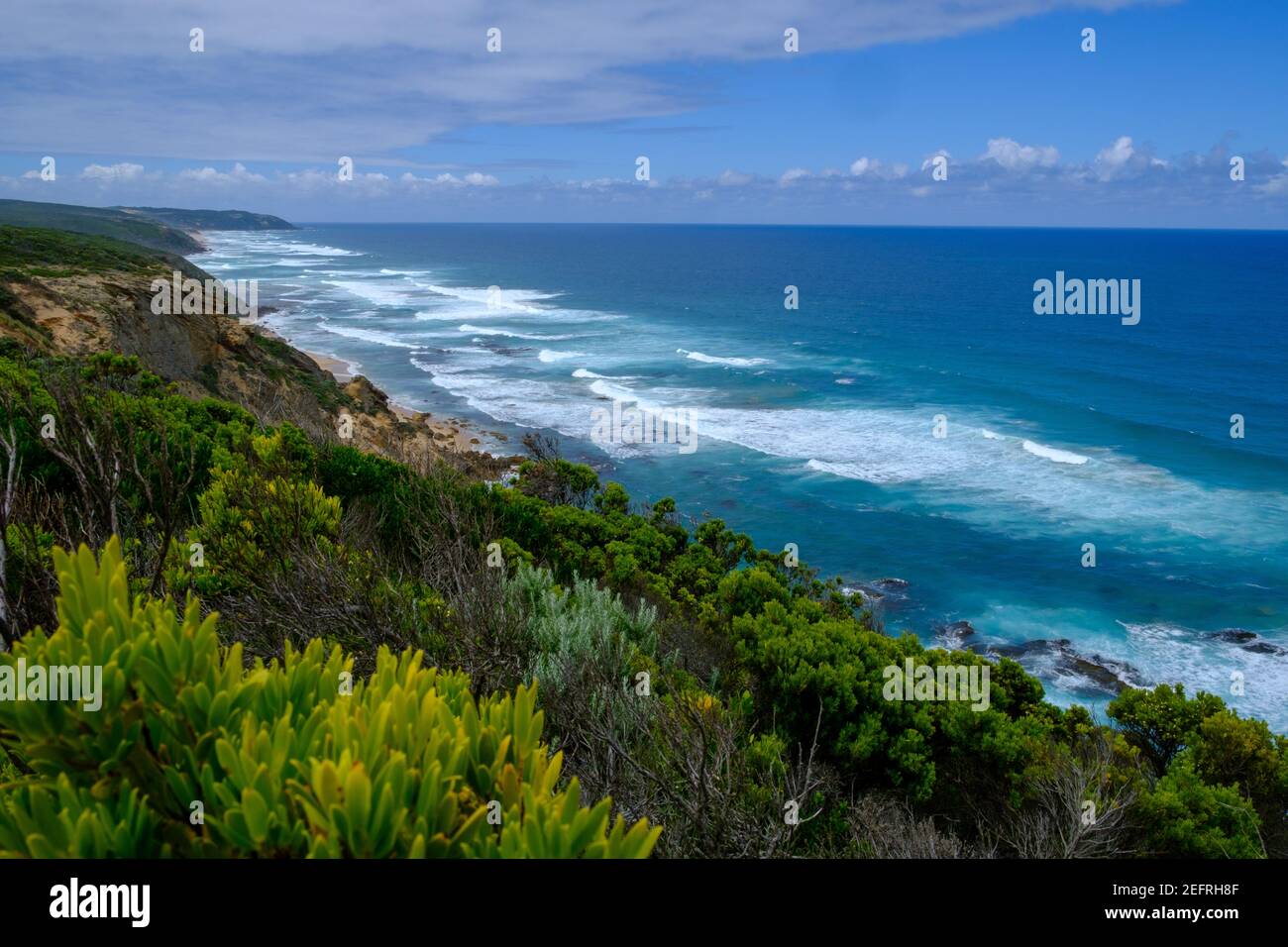 Küstenlandschaft rund um den Aire River, Victoria, Australien Stockfoto