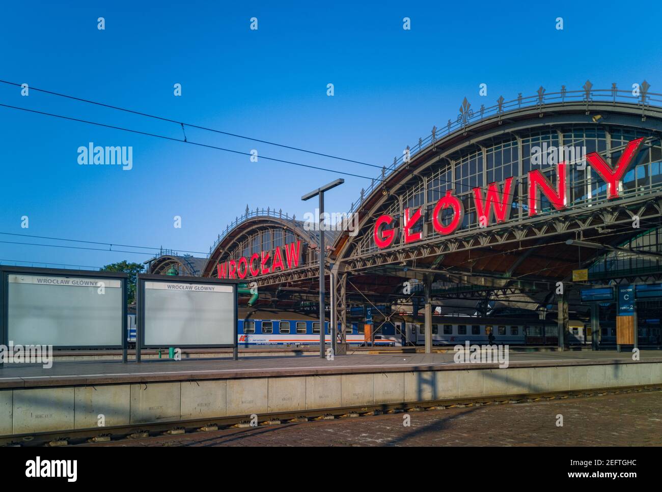 Breslau Polen Mai 19 2019 Breslau Hauptbahnhof Stockfoto