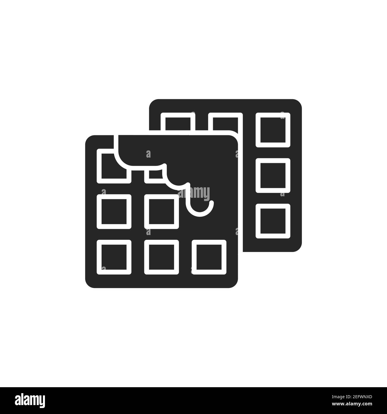 Symbol für die Linie „Waflescolor“. Isoliertes Vektorelement. Skizzieren Piktogramm für Web-Seite, mobile App, Promo Stock Vektor