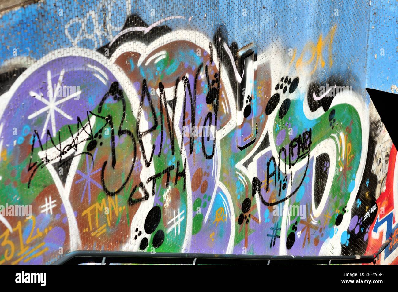 Belfast, Nordirland. Street Art oder Graffiti im Stadtzentrum. Stockfoto