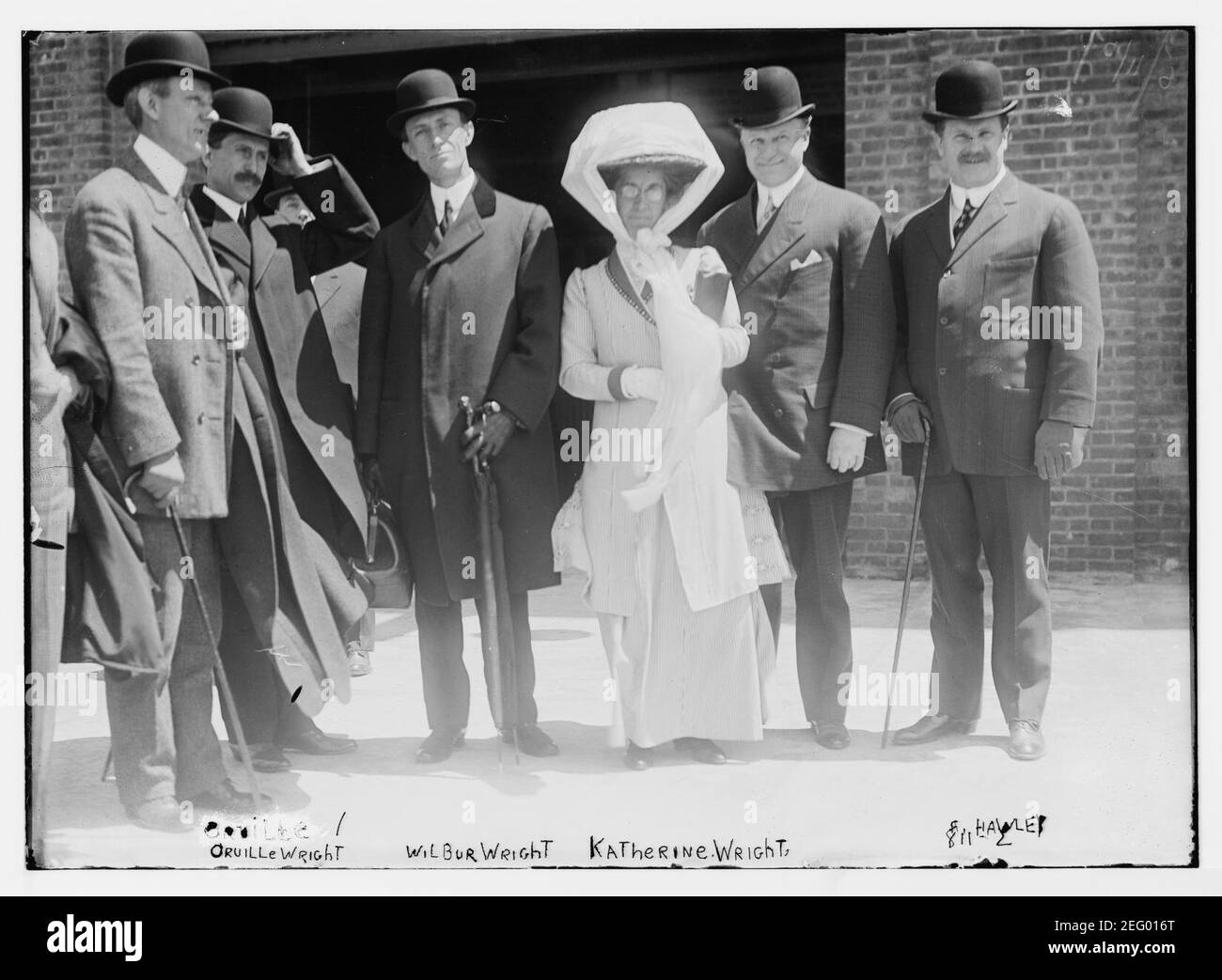 Orville und Wilbur Wright, mit anderen Katherine Stockfoto