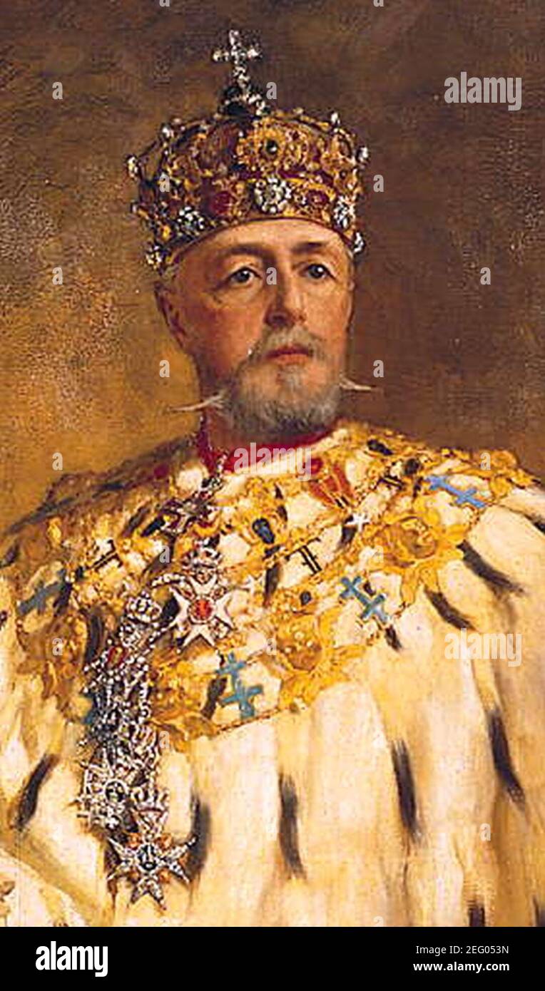 Oscar II. Von Schweden gemalt von Oscar Björck. Stockfoto
