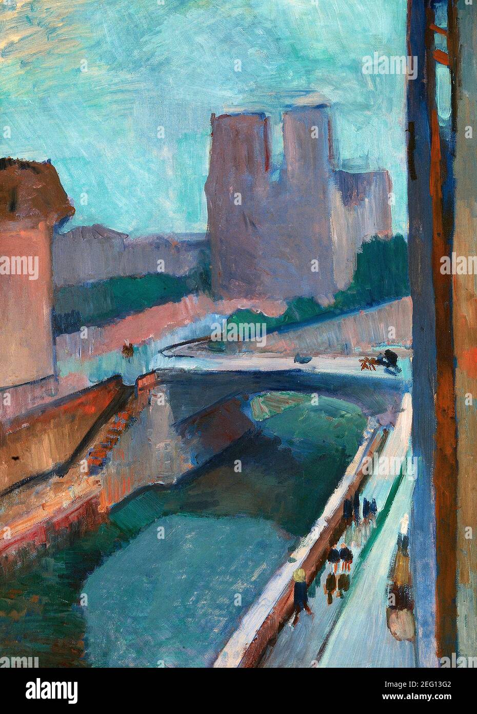 Der Blick auf Notre-Dame am Nachmittag von Henri Matisse, 1902. Albright Knox Art Gallery in New York, USA Stockfoto