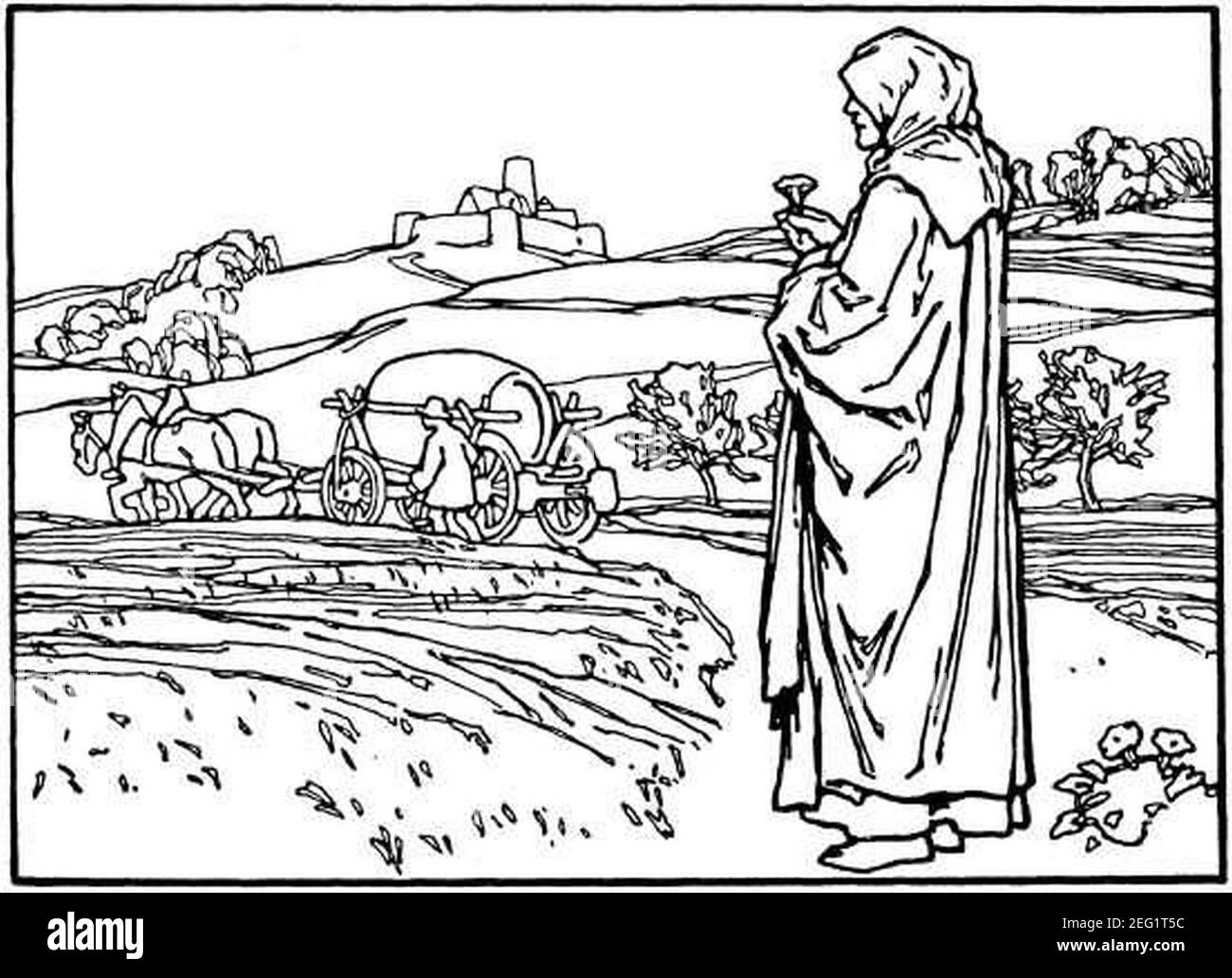 Otto Ubbelohde - Muttergottesgläschen. Stockfoto