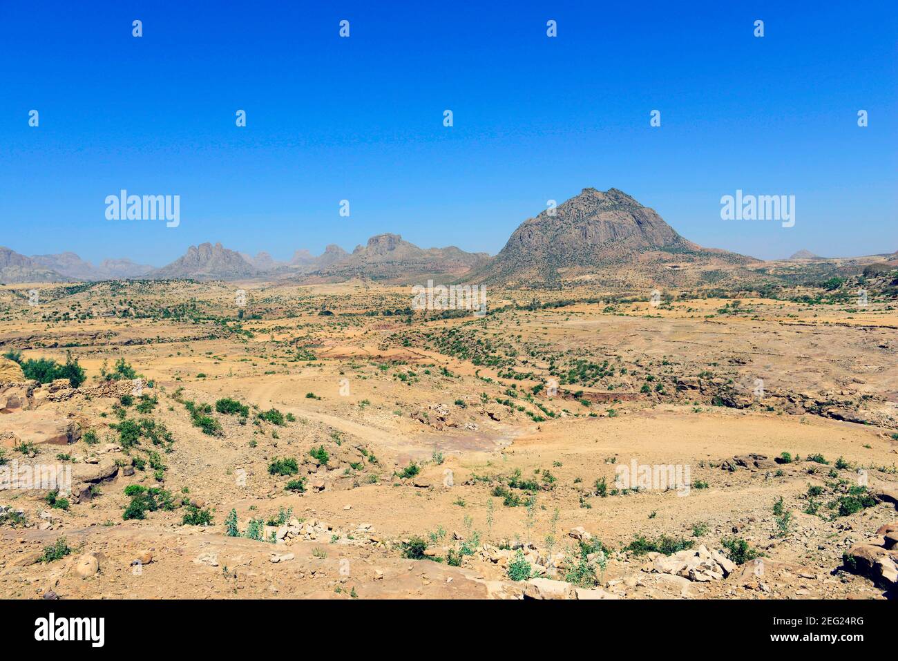 Wunderschöne Landschaften in der Region Tigray im Norden Äthiopiens. Stockfoto