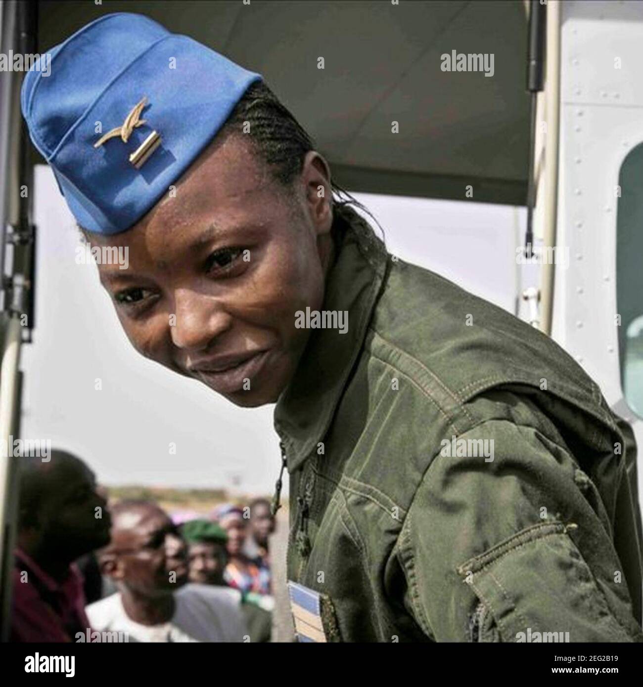 Ouma Laouali, Nigers erste Pilotin im Jahr 2015. Stockfoto