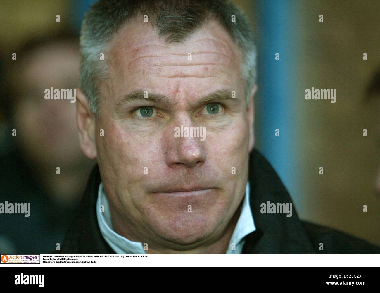 Fußball - Nationwide League Division Three - Southend United / Hull City - Roots Hall - 20/4/04 Peter Taylor - Hull City Manager Pflichtangabe: Action Images / Andrew Budd Stockfoto