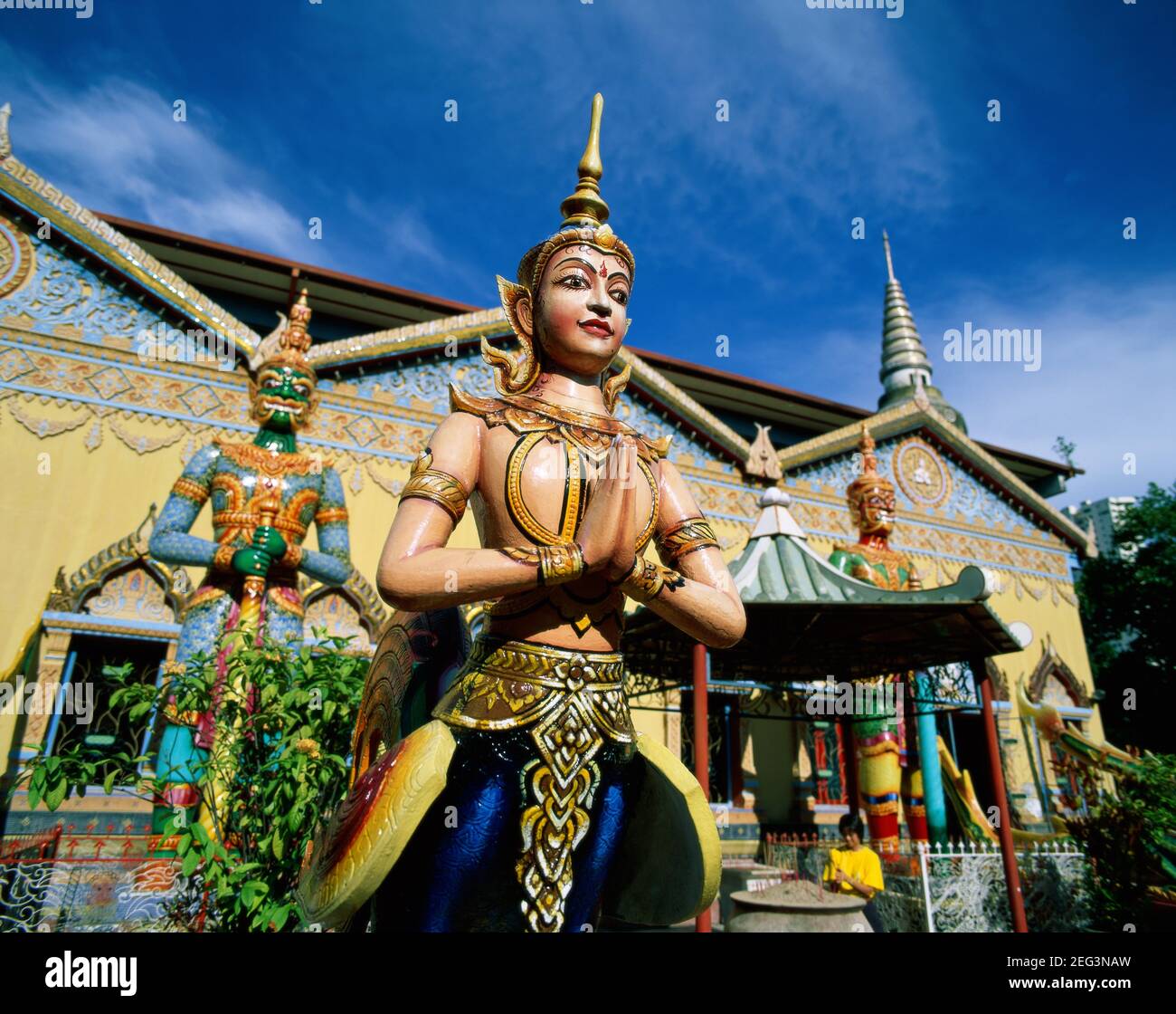 Asien, Malaysia, Penang, Wat Chaiya Mangkalaram, Buddhistischer Tempel Stockfoto