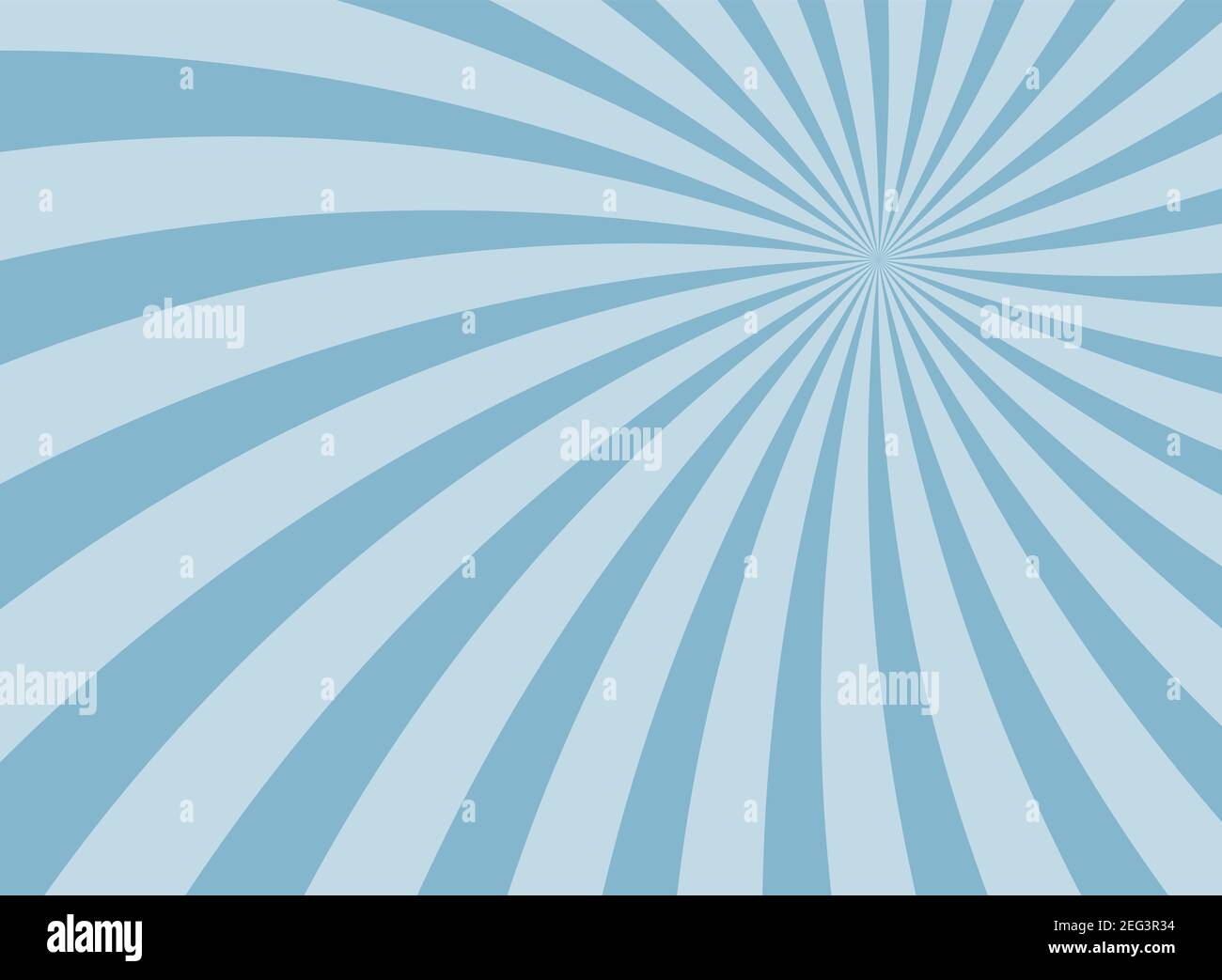 Sonnenlicht breiter horizontaler Hintergrund. Heller blauer Farbstich Hintergrund. Vektorgrafik. Sonnenstrahl Sonnenburst Muster Hintergrund. Retro hell b Stock Vektor