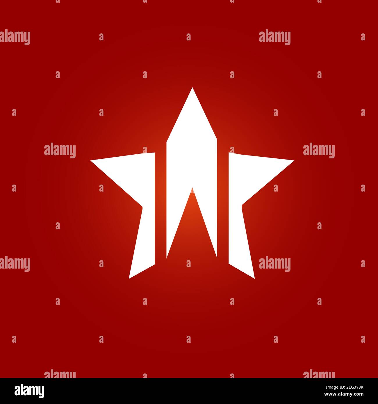 Abstrakter Sternsymbole auf rotem Hintergrund isoliert. Vektorgrafik EPS,8 EPS,10 Stock Vektor