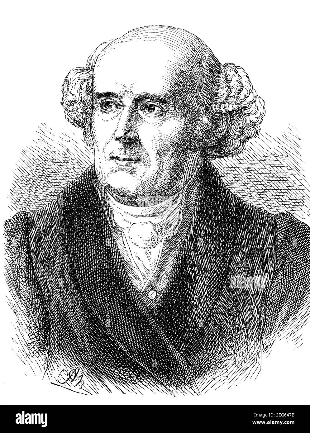 Christian Friedrich Samuel Hahnemann, 10. April 1755 - 2. Juli 1843, deutscher Arzt, medizinischer Schriftsteller und Übersetzer, Gründer der Homöopathie / Christian Friedrich Samuel Hahnemann, 10. 1755. Bis 2. April. Juli 1843, ein deutscher Arzt, medizinischer Schriftsteller und uebersetzer, Begruender der Homöopathie, Historisch, historisch, digital verbesserte Reproduktion eines Originals aus dem 19th. Jahrhundert / digitale Reproduktion einer Originalvorlage aus dem 19. Jahrhundert, Stockfoto
