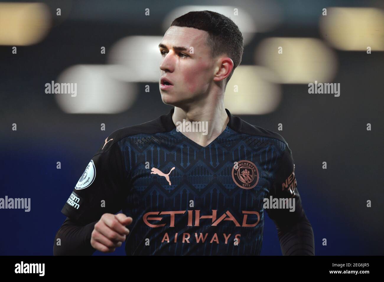 Liverpool, Großbritannien, 17th. Februar 2021. Phil Foden von Manchester City. Kredit: Anthony Devlin/Alamy Live Nachrichten Stockfoto