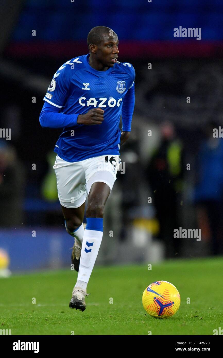 Liverpool, Großbritannien, 17th. Februar 2021. Everton Abdoulaye Doucour. Kredit: Anthony Devlin/Alamy Live Nachrichten Stockfoto