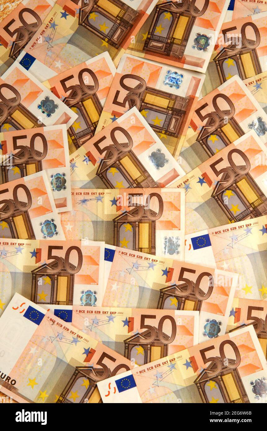 50 Euro-Banknoten Stockfoto