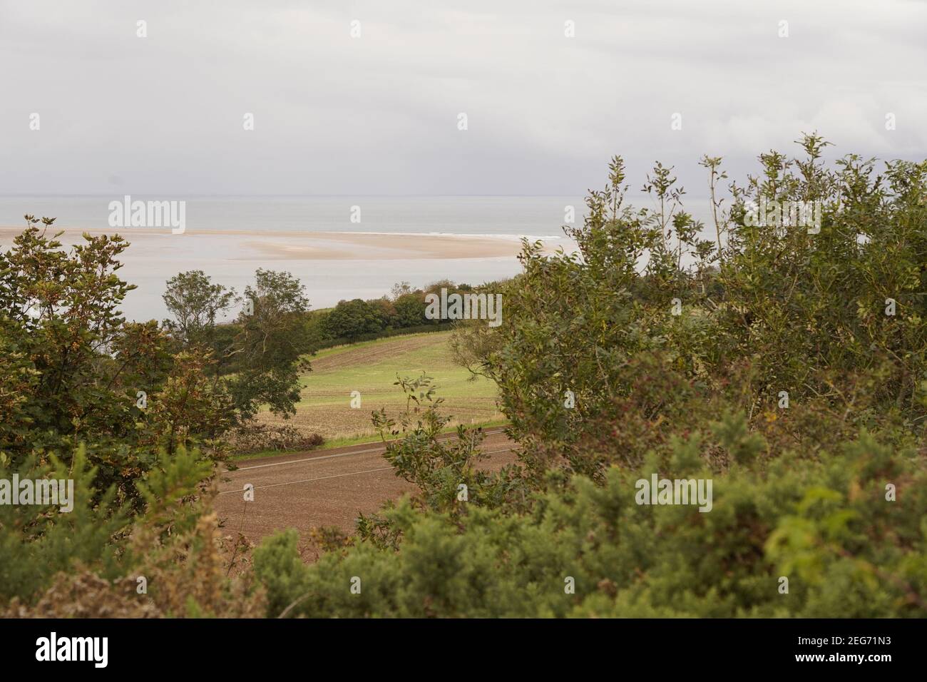 Meer zu Ufer, Anbau und Natur in Harmonie leben. Stockfoto