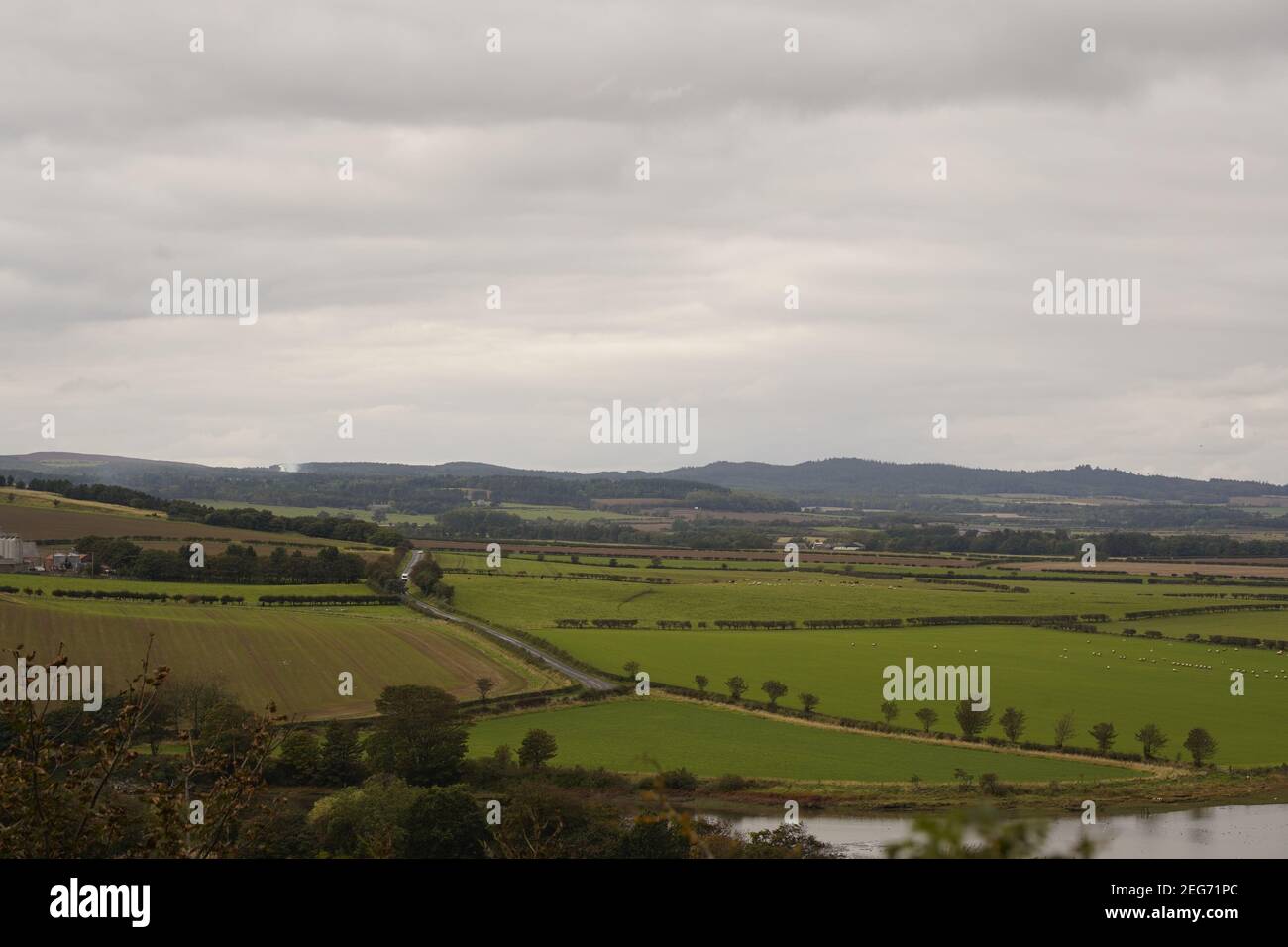 Patchwork des kultivierten Feldsystems von England. Stockfoto