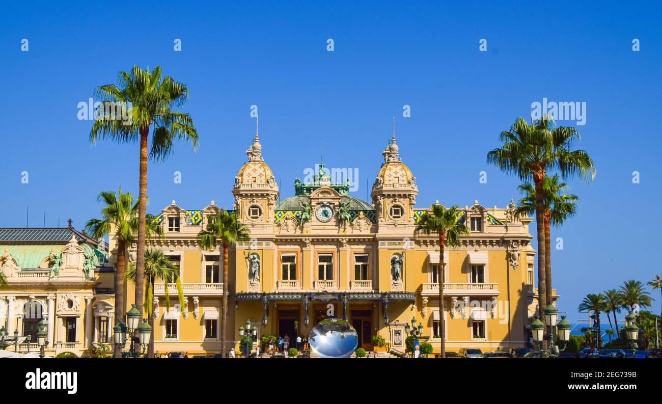 Monte Carlo Casino Exterieur, Monaco Stockfoto