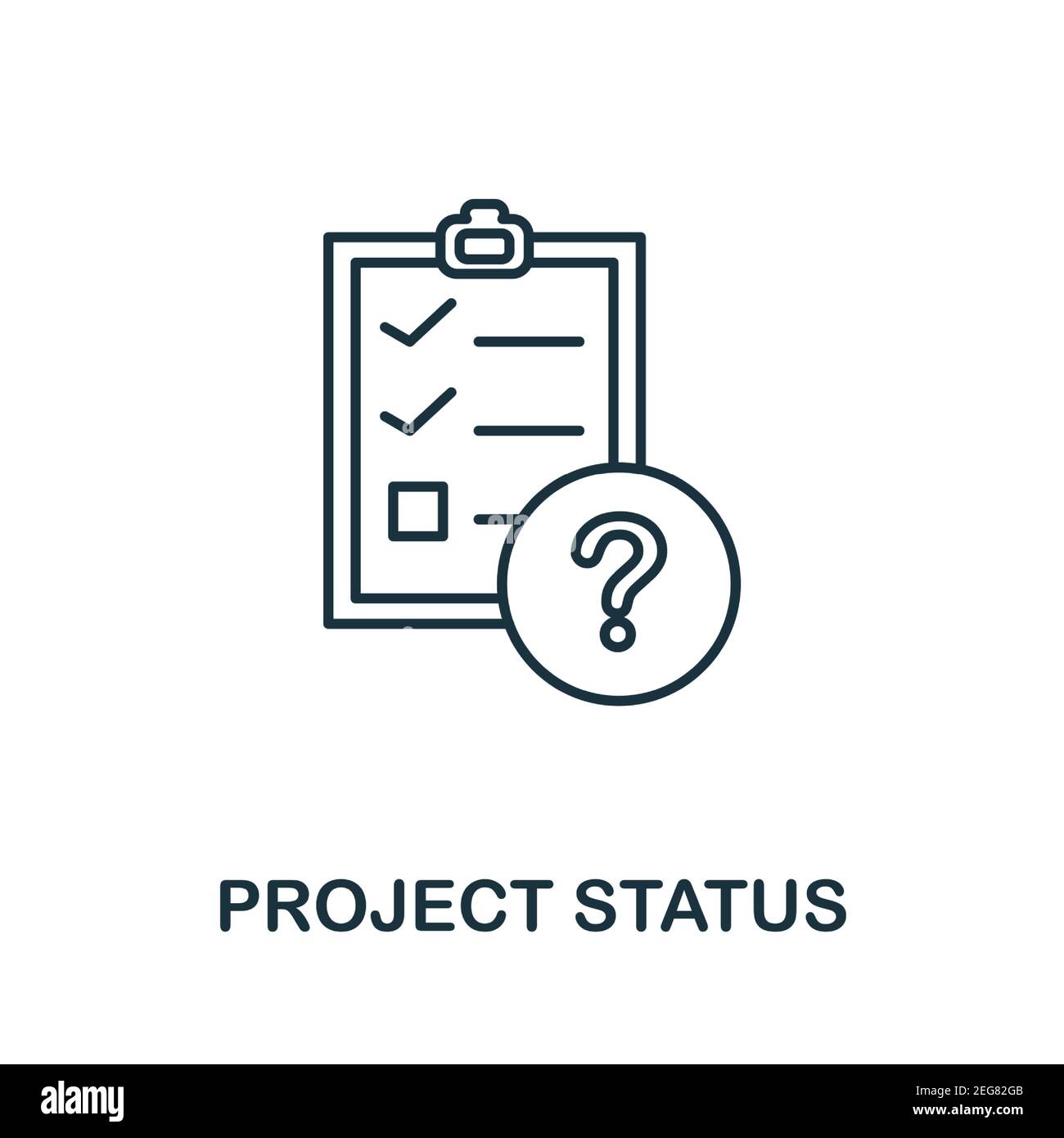 Symbol „Projektstatus“. Einfaches Element aus der Verwaltungssammlung ...