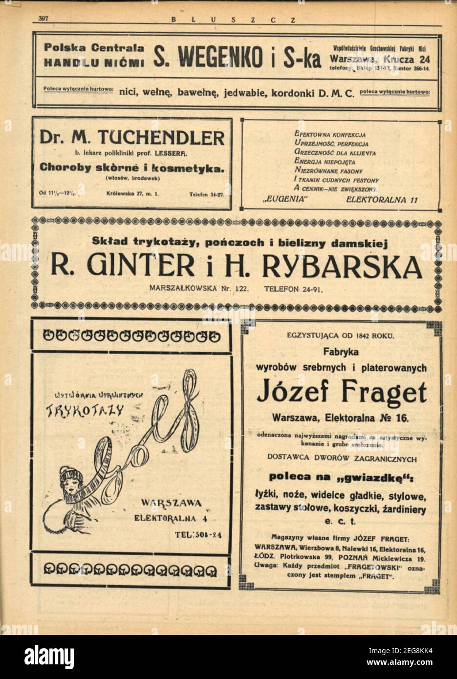 Przedwojenna reklama prasowa 1933 r Stockfoto