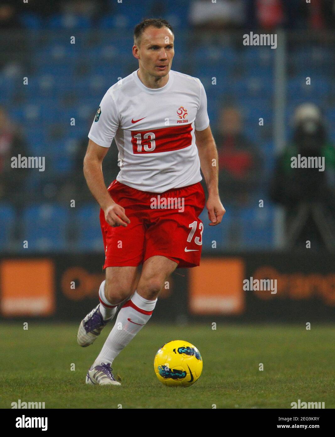 Fußball - Polen - Ungarn Internationale Freundschaften - Stadtstadion,  Posen, Polen - 15/11/11 Arkadiusz Glowacki - Polen Pflichtangabe: Action  Images / Paul Harding Stockfotografie - Alamy