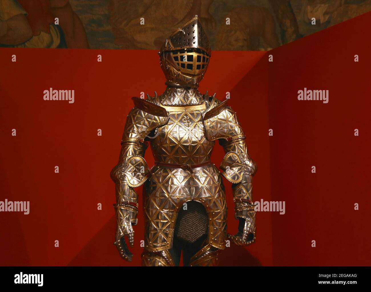 Krakau. Krakau. Polen. Kinderrüstung von König Sigismund II. Augustus Vasa. Spätmittelalterliche und Renaissance-Rüstung für 15 Jahre König gemacht. Stockfoto