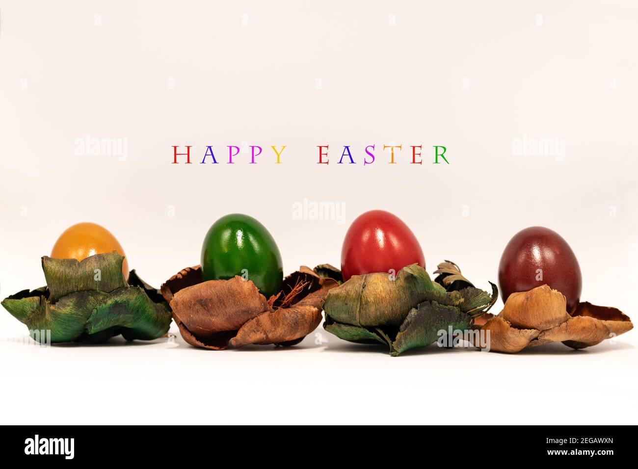 Frohe Ostern 2021 Osterkarte Stockfoto