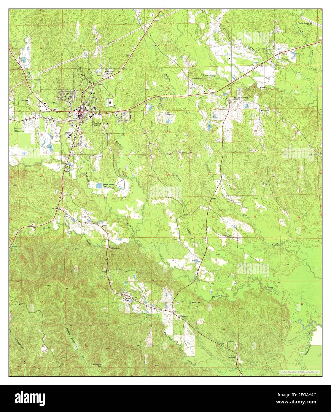 Butler, Alabama, Karte 1978, 1:24000, Vereinigte Staaten von Amerika von Timeless Maps, Daten U.S. Geological Survey Stockfoto