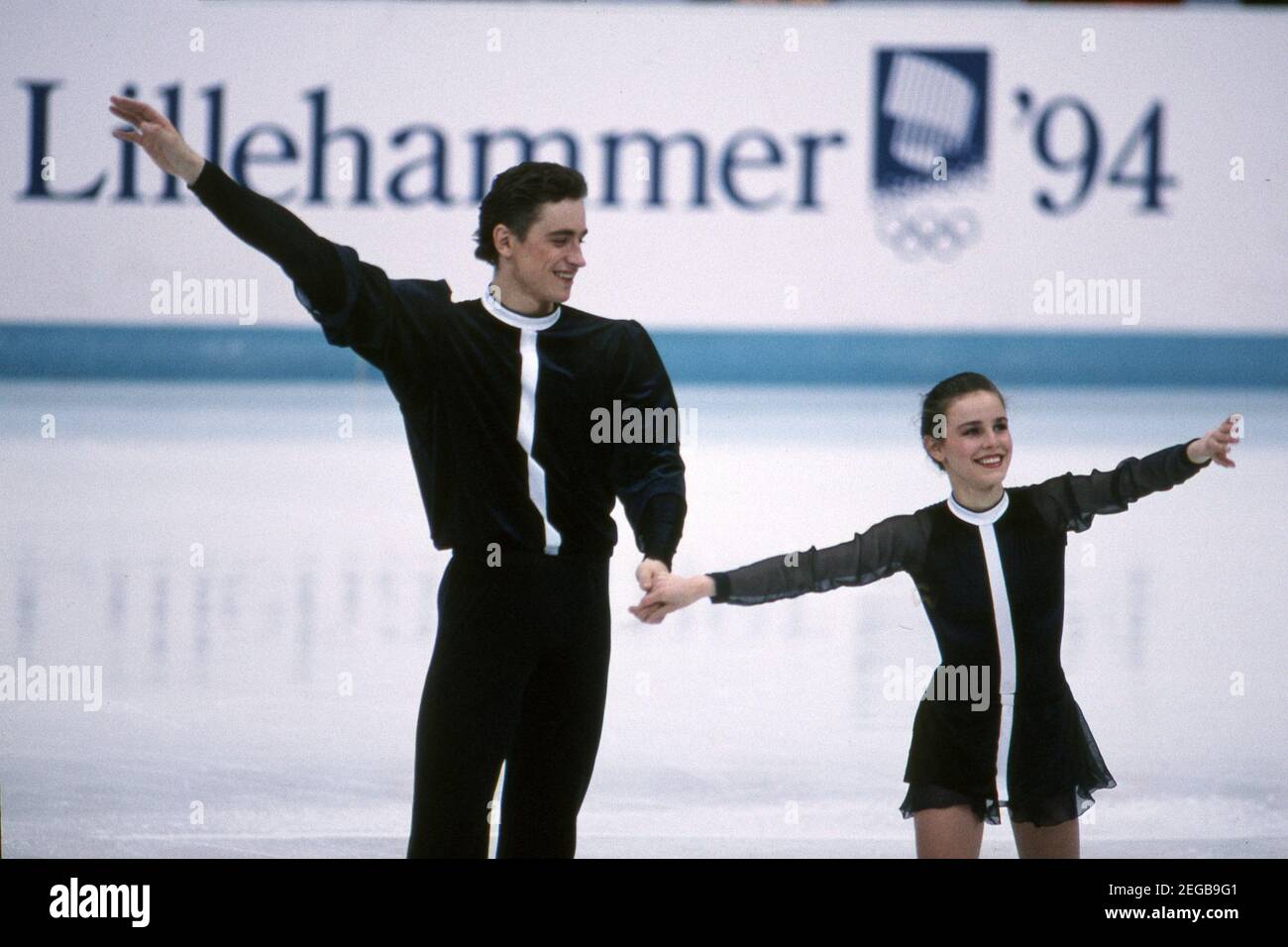 Xvii Olympische Winterspiele Lillehammer 1994 Eiskunstlauf Stockfotos