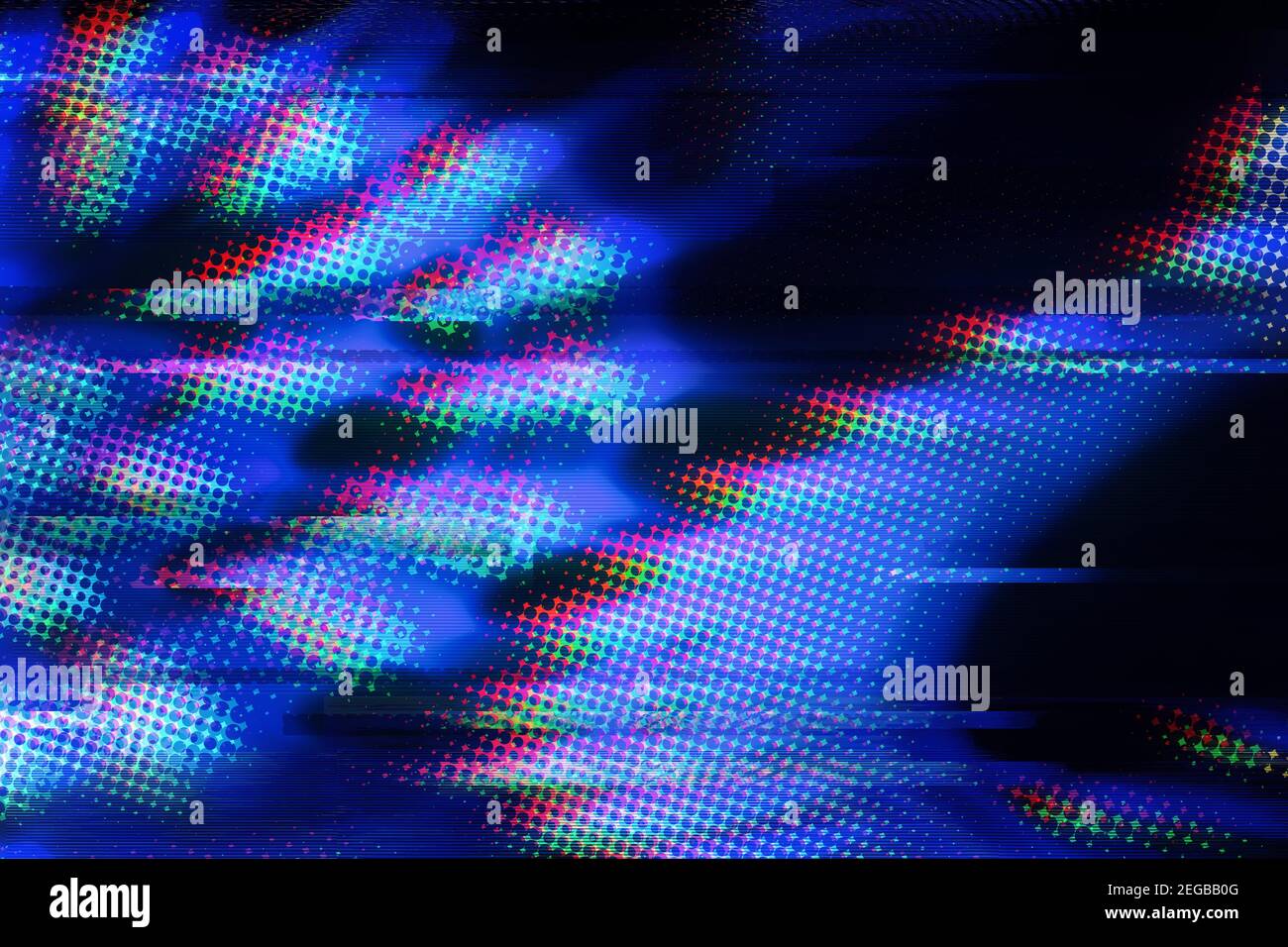 Glitch interlaced strukturiert futuristischen Hintergrund Stockfoto