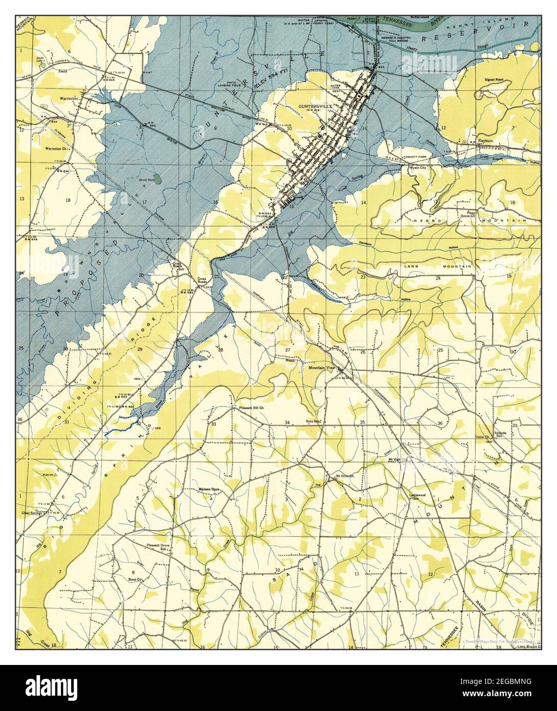 Map Of Guntersville Alabama Guntersville, Alabama, Karte 1936, 1:24000, Vereinigte Staaten Von Amerika  Von Timeless Maps, Daten U.s. Geological Survey Stockfotografie - Alamy