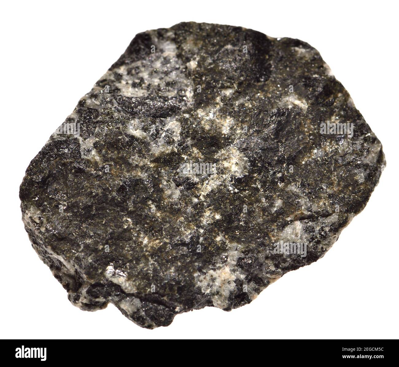 Augit (Norwegen)-Silikat von Kalzium, Magnesium, Eisen, Titan und aluminium Stockfoto