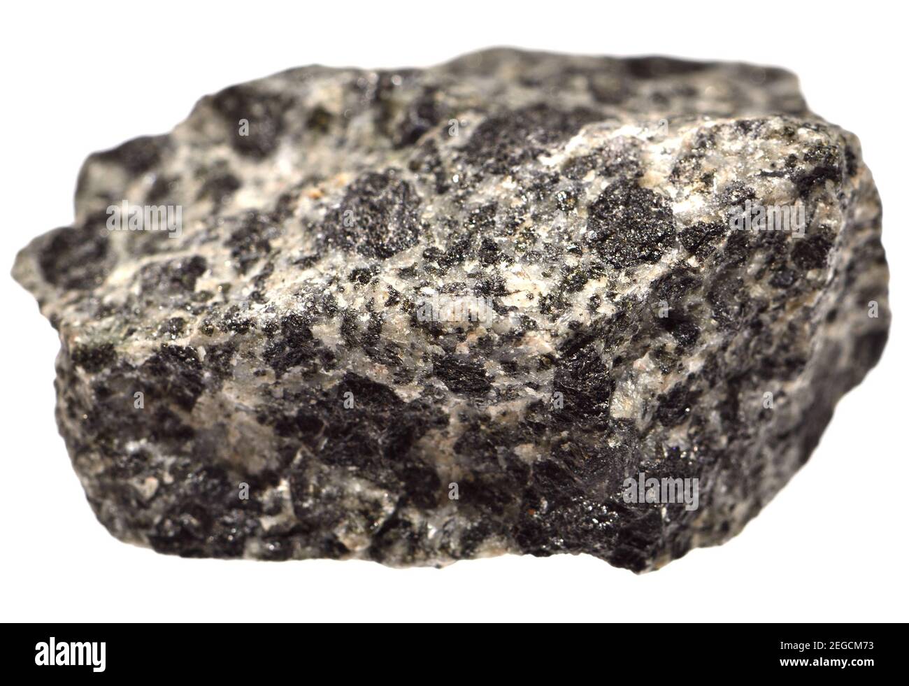 Augit (Norwegen)-Silikat von Kalzium, Magnesium, Eisen, Titan und aluminium Stockfoto