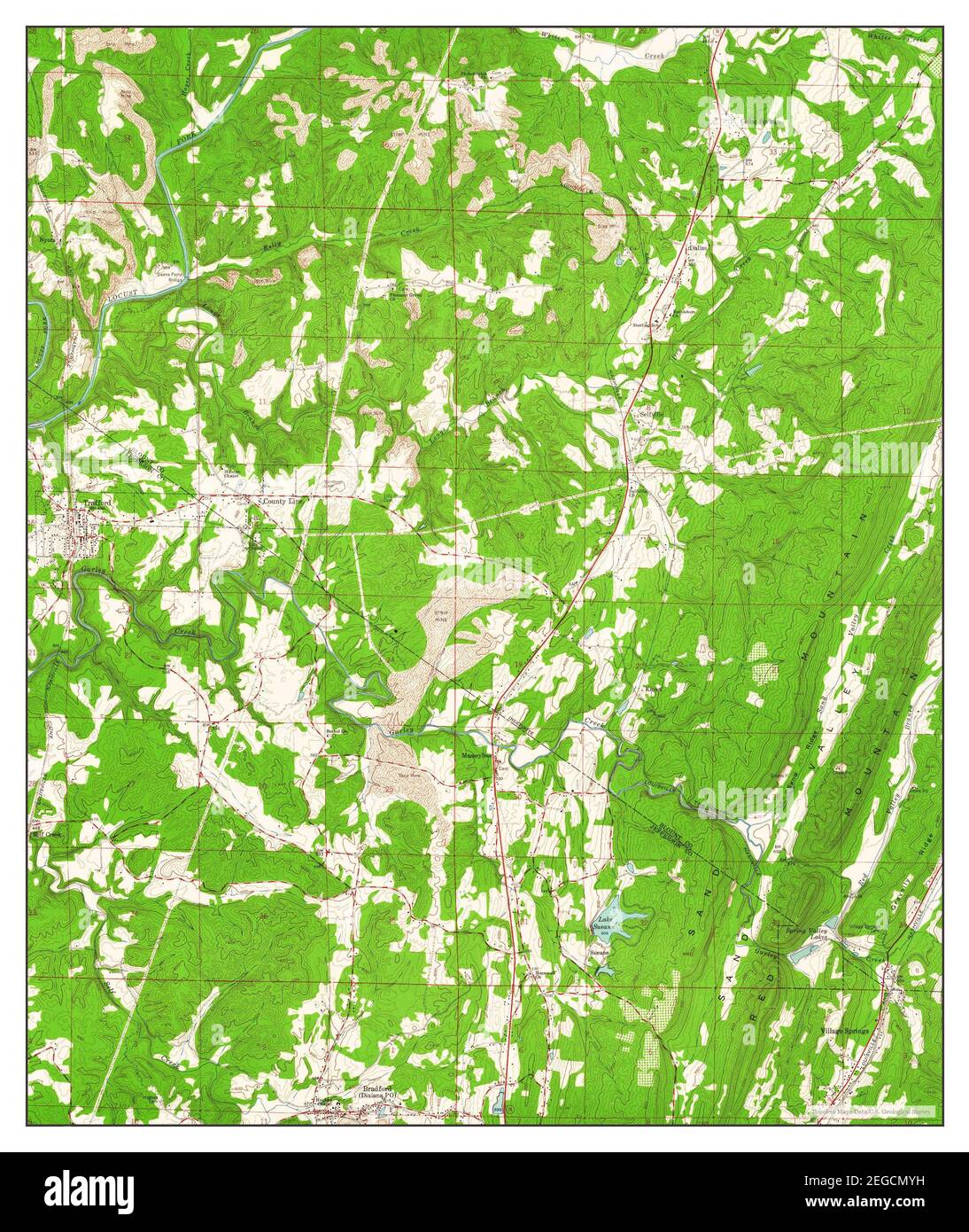 Trafford, Alabama, Karte 1961, 1:24000, Vereinigte Staaten von Amerika von Timeless Maps, Daten U.S. Geological Survey Stockfoto