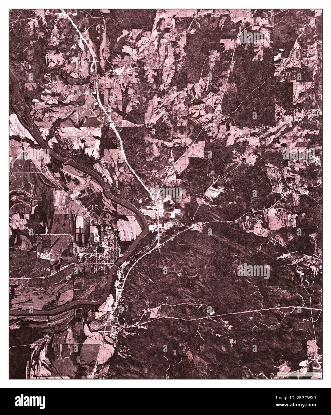 Wetumpka SW, Alabama, Karte 1975, 1:24000, Vereinigte Staaten von Amerika von Timeless Maps, Daten U.S. Geological Survey Stockfoto