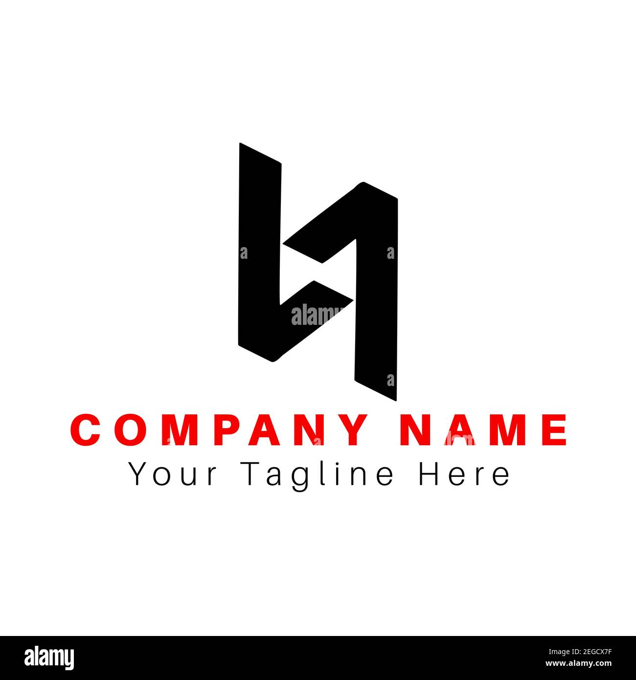 Minimalistischer Text und Symbole Logo. Stock Vektor