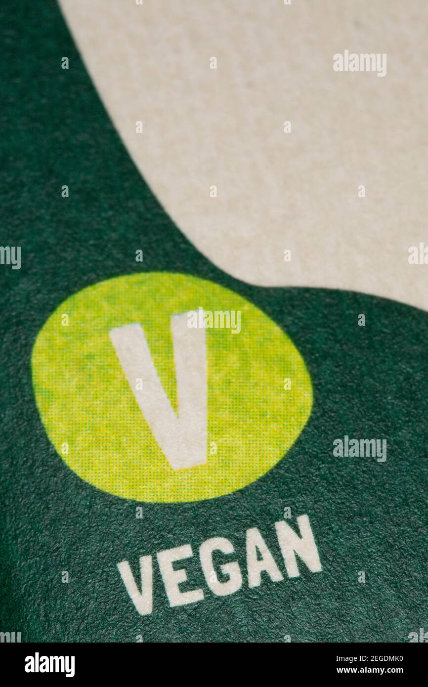 Eine Packung mit werkbasiertem Hackfleisch Stockfoto