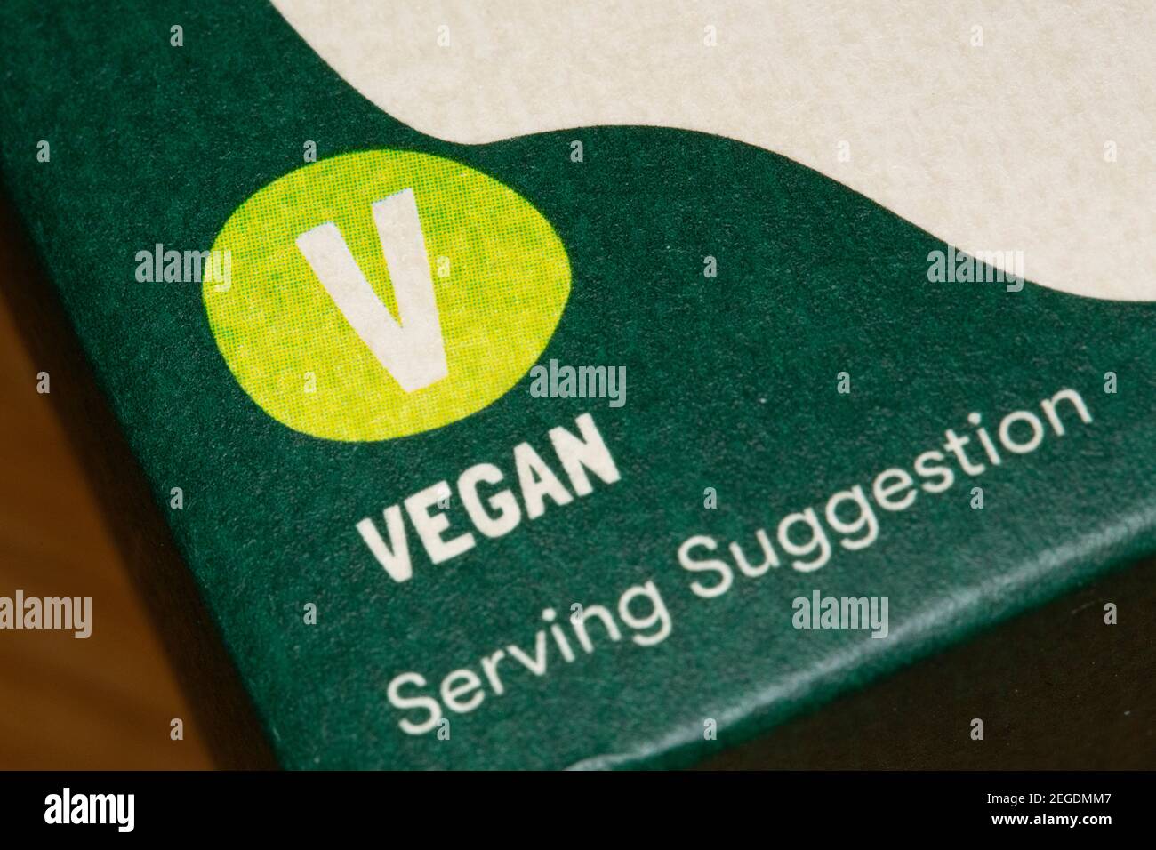 Eine Packung mit werkbasiertem Hackfleisch Stockfoto